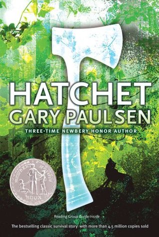 Hatchet book cover, by Gary Paulsen