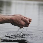 Hands collecting water, representing How to Collect Water in the Wild